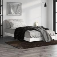 Bedframe bewerkt hout wit 90x200 cm - thumbnail