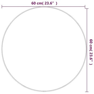 VidaXL Wandspiegel rond ø60 cm zilverkleurig VidaXL Wandspiegel rond ø60 cm zilverkleurig