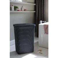 Curver Style Rieten-Look Wasmand 60L Antraciet - thumbnail