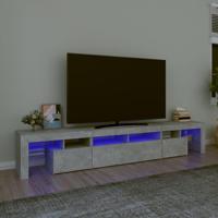 Tv-meubel met LED-verlichting 230x36,5x40 cm betongrijs - thumbnail