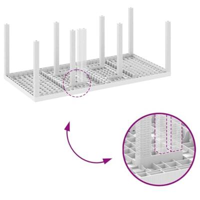 Tuin Eetset 7 pcs Wit 200 x 100 x 73 cm Poly rattan
