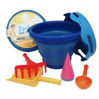 Set van 7 strandspellen COMPACTOYS blauw - thumbnail