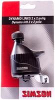 Simson dynamo links rubber loopwiel 2x2 polig - thumbnail