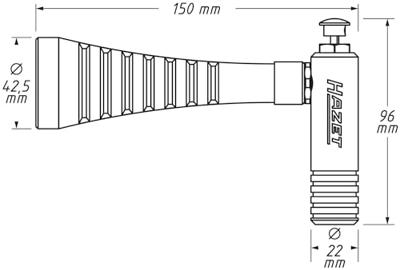 HAZET uitblaaspistool "9040t-1". blow gun 9040t-1 max. 12bar - thumbnail
