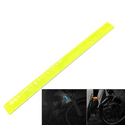 4 STKS fiets fiets fietsen band arm been Pant reflecterende riem riem veiligheids reflector (geel)