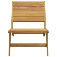 Tuinstoel met voetensteun massief teakhout - thumbnail