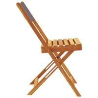 Bistrostoelen 2 st massief acaciahout en stof antracietkleurig - thumbnail