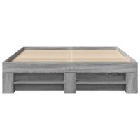 Bedframe bewerkt hout grijs sonoma eikenkleurig 120x190 cm - thumbnail