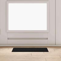 Deurmat Zwart 40 x 60 cm Teddy Stof - thumbnail