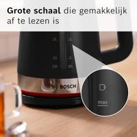 Bosch TWK4M223 MyMoment Waterkoker 1.7L 2400W Zwart/RVS - thumbnail