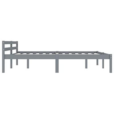 Bedframe massief grenenhout grijs 160x200 cm Bedframe massief grenenhout grijs 160x200 cm