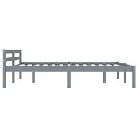 Bedframe massief grenenhout grijs 160x200 cm - thumbnail