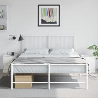 Nachtkastjes 2 st 34,5x39x44 cm staal wit - thumbnail