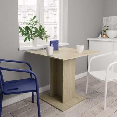 VidaXL Eettafel 80x80x75 cm spaanplaat sonoma eikenkleurig VidaXL Eettafel 80x80x75 cm spaanplaat sonoma eikenkleurig