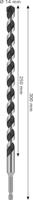Bosch Accessoires PRO HEX-5 Betonboor | 14x250x300 mm - 2608706998 - thumbnail