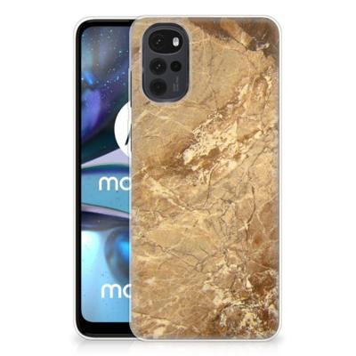 Motorola Moto G22 | TPU | Siliconen hoesje | Marmer Creme Motorola Moto G22 | TPU | Siliconen hoesje | Marmer Creme
