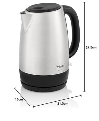 arzum AR3074 Waterkoker Snoerloos, Oververhittingsbeveiliging Aantal/Volume: 1.7 l Inox - thumbnail