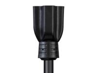 Monoprice Heavy Duty Extension Cord - 2 voet - Zwart | Locking Connector - NEMA L5-20P naar NEMA 5-15/20R, 12AWG, 20A, Sjtw, 125V - thumbnail