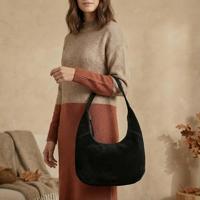 Hide & stitches brazos suède schoudertas-Dark Brown - thumbnail