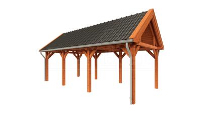 Trendhout Zadeldak XL overkapping 765x440 cm Lariks/Douglas blank- Zadeldak- Hout- Trendhout Trendhout Zadeldak XL overkapping 765x440 cm Lariks/Douglas blank- Zadeldak- Hout- Trendhout