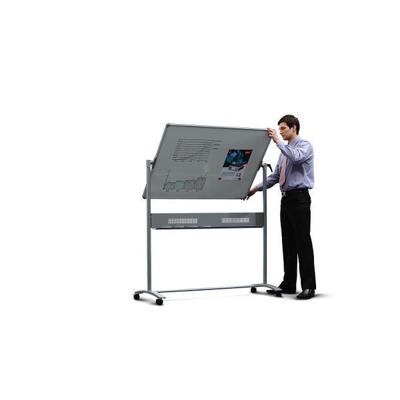 Nobo mobiel magnetisch whiteboard, kantelbaar, emaille, ft 120 x 90 cm