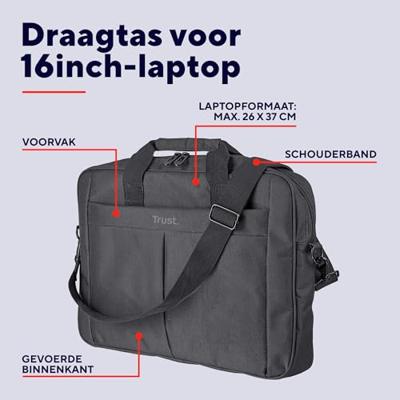 Trust primo laptoptas voor 16 inch laptops - thumbnail