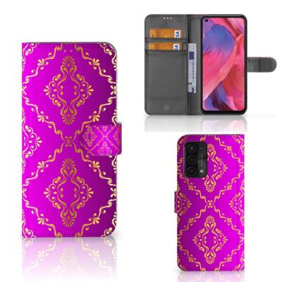 Wallet Case OPPO A54 5G | A74 5G | A93 5G Barok Roze Wallet Case OPPO A54 5G | A74 5G | A93 5G Barok Roze