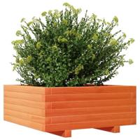 VidaXL Plantenbak 60x60x26,5 cm massief grenenhout wasbruin - thumbnail