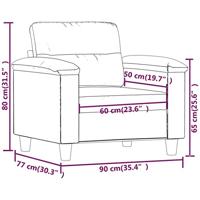 Fauteuil 60 cm microvezelstof crmekleurig - thumbnail
