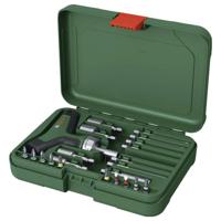 Bosch Groen T-handle ratchet screwdriver set 22-piece (T-greep ratel/bitschroevendraaier, 22x bit (6x lange bits (75 mm): PH2, PZ2, SL5, TX15/20/25, - thumbnail