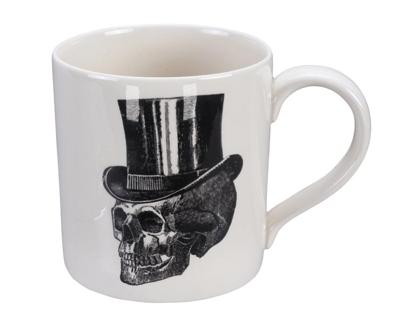 Keramische Mok met Schedeldesign - Royal Stafford Skull Collectie - 400ml - 9 x 9,3cm