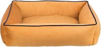 TRIXIE Bijzonder zacht en gezellig hondenbed Romy met antislip bodem, hoekig, 55 × 45 cm, oker - 37675 - thumbnail