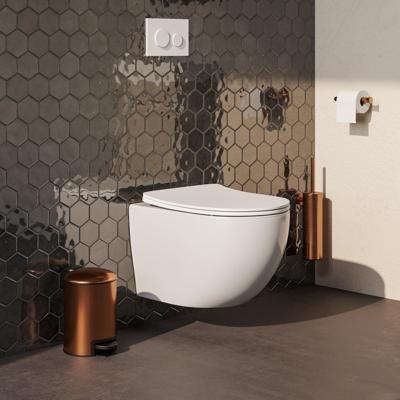 BRAUER Tornado Hangend toilet - incl. bril met bevestigingen in zes beschikbare kleuren - Keramiek - Wit TL-TOHW BRAUER Tornado Hangend toilet - incl. bril met bevestigingen in zes beschikbare kleuren - Keramiek - Wit TL-TOHW