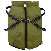 VidaXL Hondenjas met harnas waterdicht reflecterend legergroen l44 - thumbnail