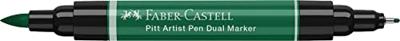 Faber Castell Tekenstift Pitt Artist Pen duo marker - 264 donker phthalogroen