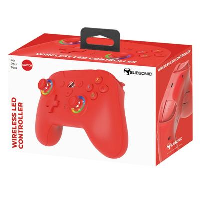 Draadloze controller - SUBSONIC - Switch 2 / Switch - Programmeerbare LED's - Trillingen - Gyroscoop - Rood - thumbnail