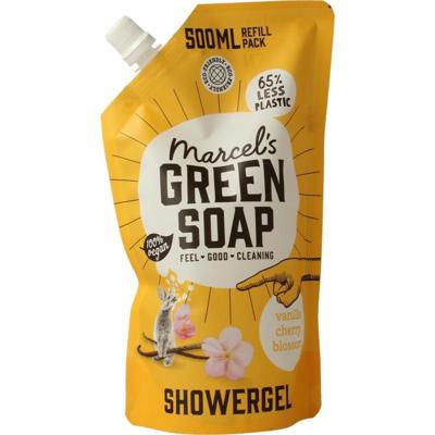 Marcel's Green Soap Shower gel - vanille & kersenbloesem - navulling - 500ml Marcel's Green Soap Shower gel - vanille & kersenbloesem - navulling - 500ml