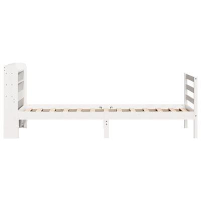 Bedframe met hoofdeinde zonder matras 200x200 cm wit