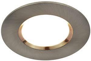 Inbouwspot zilver badkamerlamp &apos;Mahi&apos; rond led lamp 1-kit