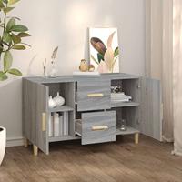 Dressoir 100x36x60 cm bewerkt hout grijs sonoma eikenkleurig - thumbnail