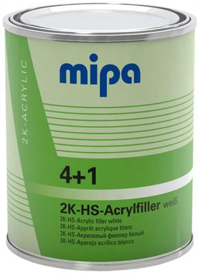 Mipa acryl filler "4+1 hs" 4+1 acrylic filter hs 1l white