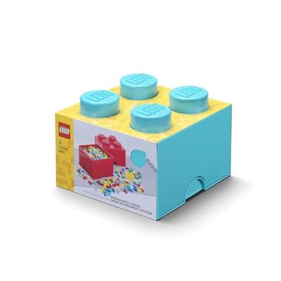 Room Copenhagen LEGO Storage Brick 4 Azuurblauw opbergdoos