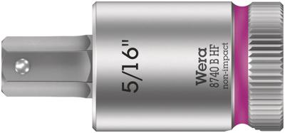 Wera 8740 B HF Binnenzeskant Zyklop Bitdop met 3/8"-aandrijving met vasthoudfunctie, 5/16" x 38 mm - 1 stuk(s) - 05003091001