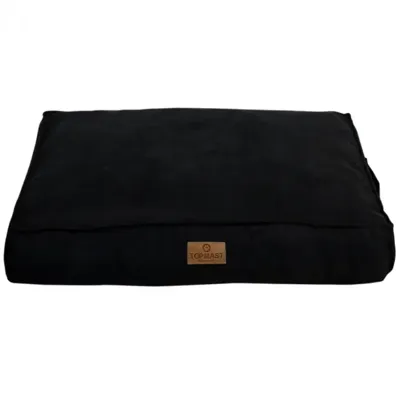 Topmast Velours Soft Serie - Hondenkussen - Zwart - Maat M - 76 x 56 cm - Hondenbed - Hondenkussens - Honden Ligbed