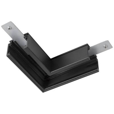 SLV Track 12V-railsysteemcomponenten L-verbinder Zwart 1006575 48V TRACK für Aufbauschiene standard, links