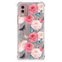 Nokia C32 Case Butterfly Roses - thumbnail
