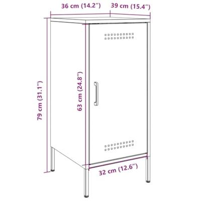 Dressoirs 2 st 36x39x79 cm staal zwart