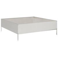 Plantenbak verhoogd 100x100x33,5 cm roestvrijstaal - thumbnail