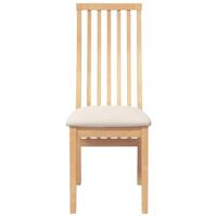 Eetkamerstoelen met kussens 2 st massief hout rubber - thumbnail