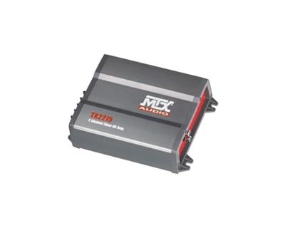 MTX-versterker TX2275 2 x 110 W Rms @ 2O of 1 x 220 W Rms @ 4O Class-AB Filter Actieve variabele ingangen Hoog niveau MTX-versterker TX2275 2 x 110 W Rms @ 2O of 1 x 220 W Rms @ 4O Class-AB Filter Actieve variabele ingangen Hoog niveau